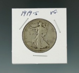 1919-D Walking Liberty Half Dollar VG.