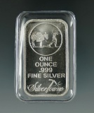 Silver Town one Oz. .999 Fine Silver Bar.