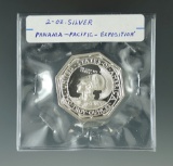 Panama- Pacific Design 2oz. Fine Silver.