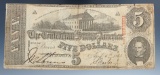 3rd Series 5 Dollar Confederate Note- Richmond April 6, 1863.