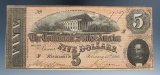 5 Dollar Confederate Note- Feb. 17, 1864.
