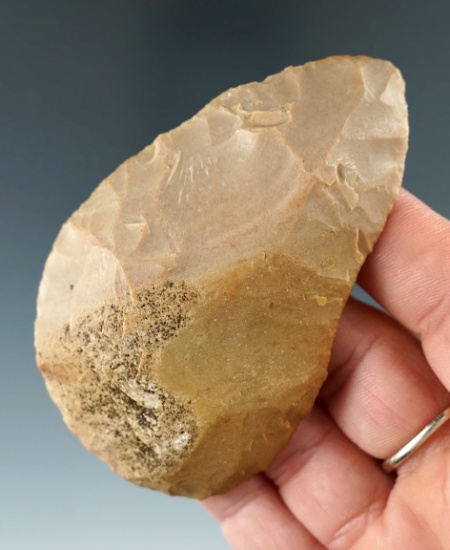 3 1/4" Classic example of a Paleo Uniface Blade/Tool. Carter Cave Flint. Found in Southern Ohio.
