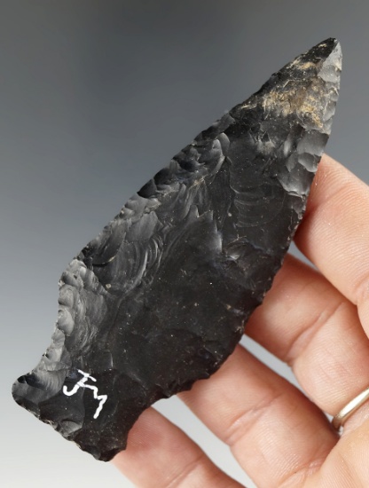 3 7/16" Coshocton Flint Ashtabula found near Guilford Lake, Ohio.