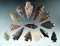 Group of 14 assorted arrowheads found near the Columbia River by Norma Berg. Largest is 1 3/4