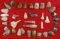 Large group of Plains Region tools including drills in scrapers. Largest is 2 11/16