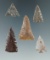 Set of five arrowheads found by Kaye Don Bruce near the Columbia River, Washington.