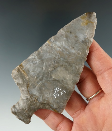4 1/4" Upper Mercer Flint Ashtabula found in Trumbull Co., Ohio.
