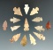Group of 14 Southwestern Bird Points, largest is 1 1/8