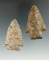 Nice pair of New York Onondaga Flint points found in Allegheny Co.,. Largest is 2 7/16