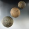 Set of three Hammerstones and Game Balls, largest is 3