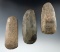 Set of three Celts and Adzes found in New York, largest is 5