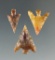 Set of three Columbia River arrowheads including one Walulla and 2 Columbia Plateaus.