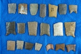 Set of 20 assorted Paleo Bases found in or around Kansas.