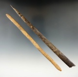 Pair of large Bone Awls found near the Jon Day River in Oregon, broken and glued at midsection.