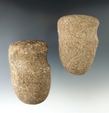 Pair well defined Grooved Hammerstones found in Ohio, largest is 3 5/8