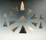 Set of 15 Triangle Points found in New York, largest is 1 3/16