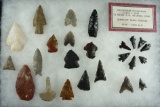 Group of assorted points found in Utah from the Willingham collection.