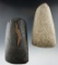 Nice pair of stone adzes found in Ohio from the collection of David L. Root. Largest is 3 13/16