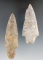 Pair of Adena Knives found in Ohio, largest is 4 1/16