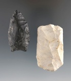 Pair of Paleo artifacts including a 2 1/8
