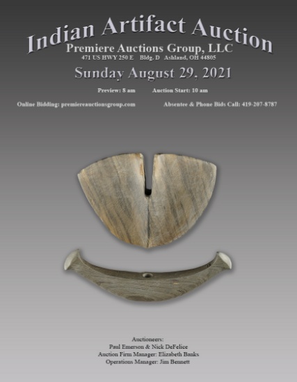 Indian Artifacts Auction - Bennett's Premiere Auct