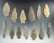 Group of 13 projectile points found in Cumberland Co., New Jersey. Ex. George L. Brooks Jr.
