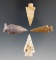 Set of four arrowheads found near the Columbia River, Klickitat Co., Washington, largest is 1 7/16