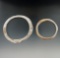 Pair of Hohokam shell bracelets, largest is 3 5/16