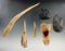 Group of six Reeves site bone and Flint artifacts found in Ohio. Largest is 6 1/2