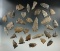 Group of 30 assorted arrowheads found in New York, largest is 2 1/4