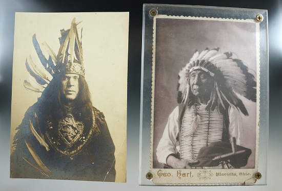 Pair of old Indian photographs. Both around 6 1/2" by 4 1/2".