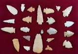 Group of 22 arrowheads found on the Arizona strip 4 or 5 miles from the north rim of the Grand Canyo