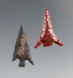 Pair of Columbia Plateau points found in Washington, largest is 7/8