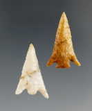 Pair of Columbia River Gem points, largest is 1