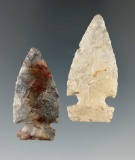 Pair of Intrusive Mound points, largest is 1 7/8