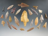 Group of  25 African Neolithic Flint arrowheads in very nice condition Northern Sahara desert region