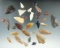 Group of 30 Assorted Arrowheads found near Sauvies Island, largest is 1 3/4