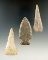 Set of 3 Assorted Kentucky Arrowheads, largest is 2 3/8