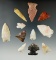 Group of 12 assorted points found on the beach in Charles Co., Maryland by Donald Magnani.