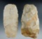 Pair of Burlington Chert Blades found near Ada, Missouri in 1970. Both around 5 1/2