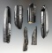 Set of five nice Obsidian Cores from Mexico, one is broken. Largest is 3 1/4