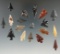 Group of 18 Assorted Arrowheads found near the John Day River in Sherman Co., Oregon.