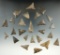 Group of 25 triangle points found in New York, largest is 1 1/4