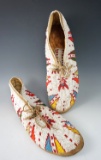 Pair of nicely beaded Moccasins from the 1950's - 1970's.