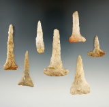 Group of 7 Drills found in Ohio, Indiana and Kentucky. Largest is 2 1/2