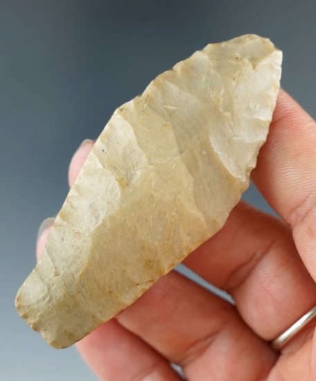 2 13/16" Flint Ridge Paleo Lance found in Holmes Co., Ohio.