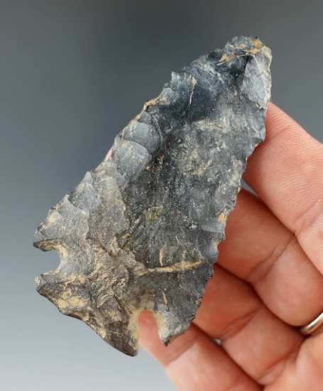 2 3/4" Notch Base Dovetail made from Coshocton Flint, found in Holmes Co., Ohio.