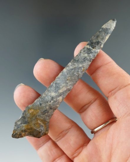 3 5/8" Drill made from Coshocton Flint, found in Holmes Co., Ohio.