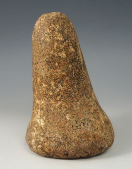 4 7/8" Bell Pestle with a nutting divot on base found in Ohio.