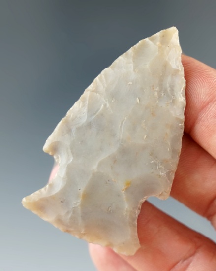2 3/16" Hopewell made from translucent Flint Ridge Flint. Found in Holmes Co., Ohio.